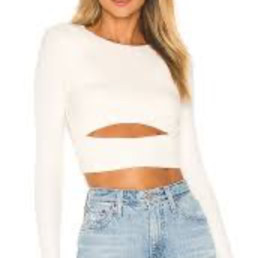 Lovers and Friends Clea crop top Small Ivory